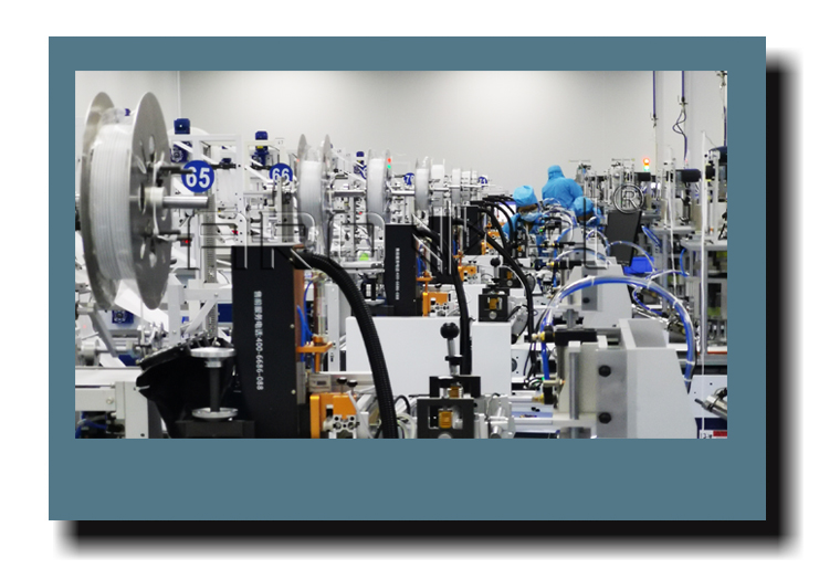 抖圈UV喷码机与一次性口罩机组合生产线